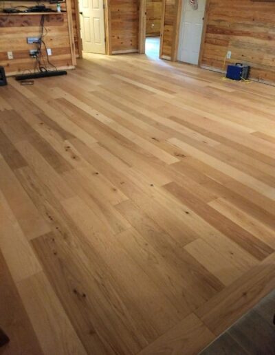 A plywood floor works