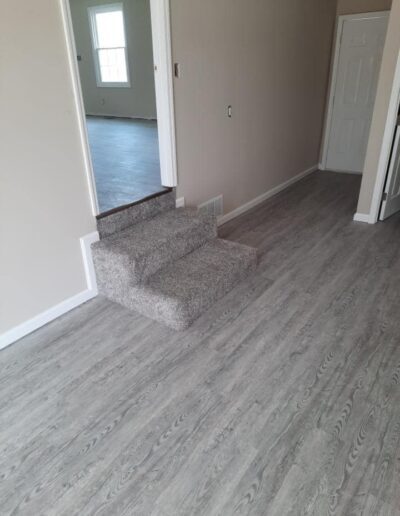 A grey color flooring works on new home